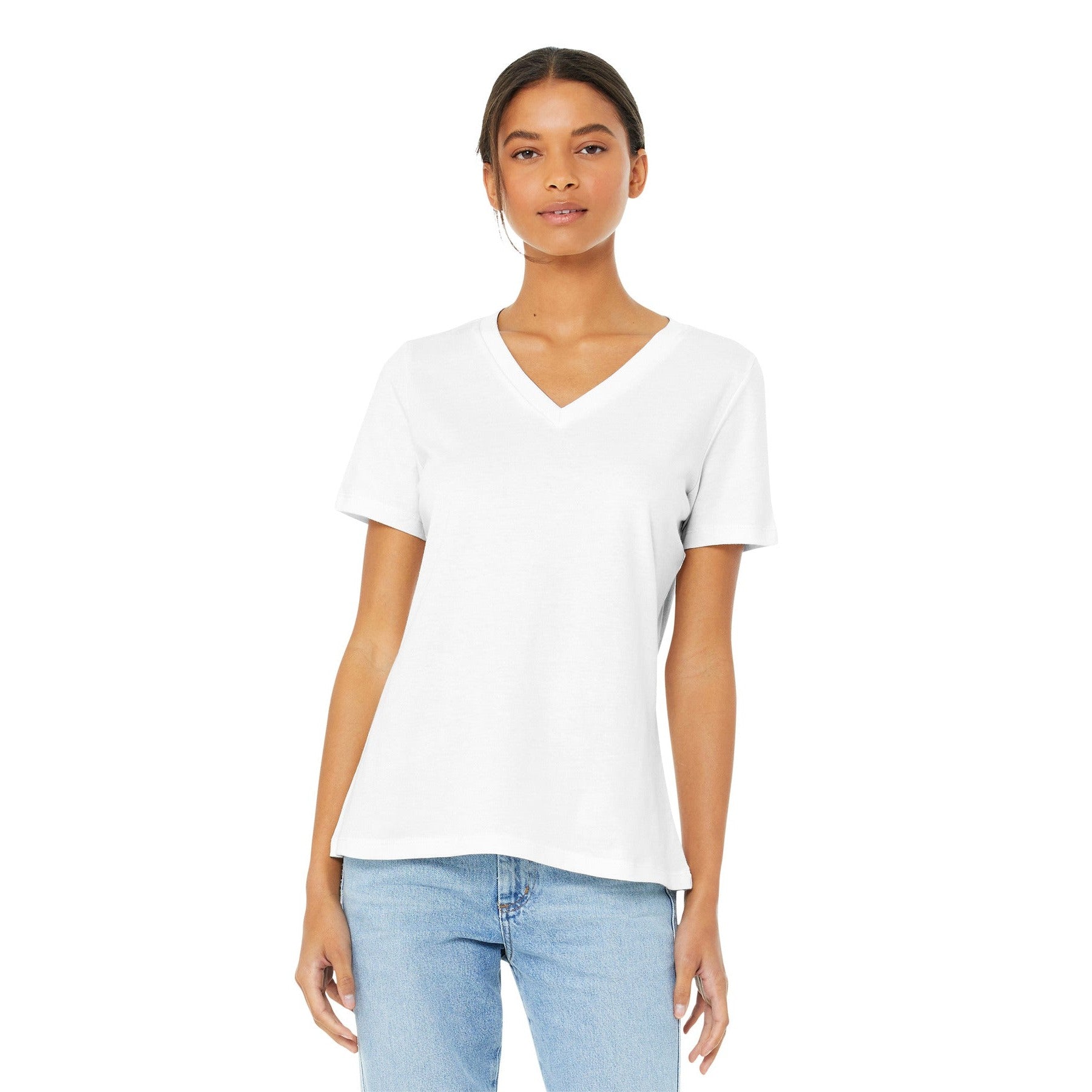 Bella + Canvas-BELLA+CANVAS ® Women's Relaxed Jersey Short Sleeve V-Neck Tee. BC6405-MedTech-4